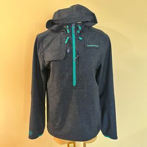 Vineyard Vines Performance Harbor 1/2-Zip Windbreaker in Navy Blue Print Size XS